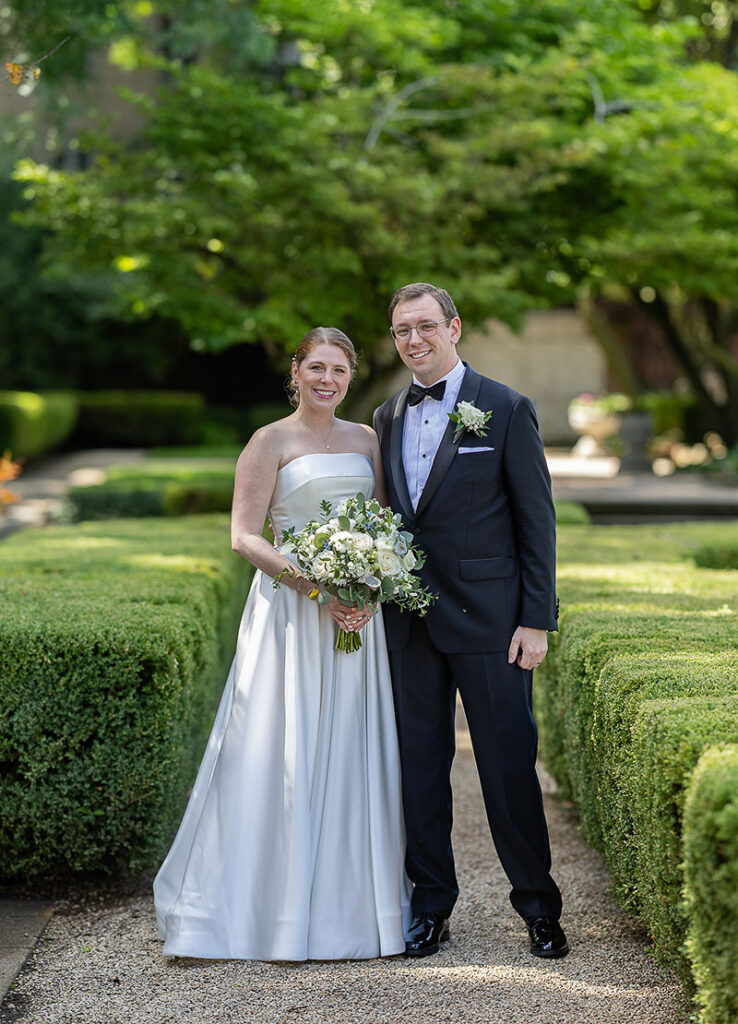 Alexis Long and Jacob Amstutz in their wedding attire