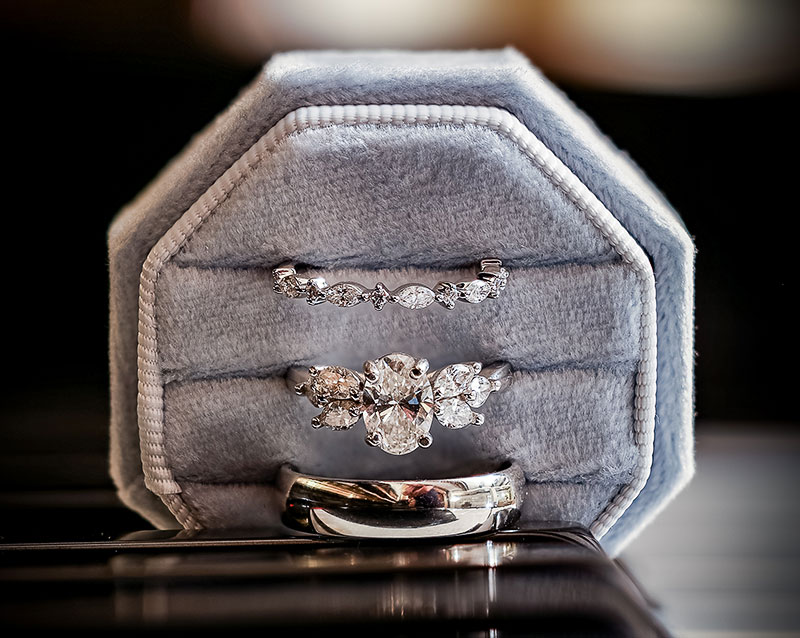Alexis Long and Jacob Amstutz's wedding rings