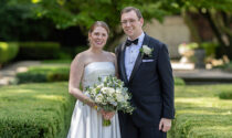 Alexis Long and Jacob Amstutz in their wedding attire