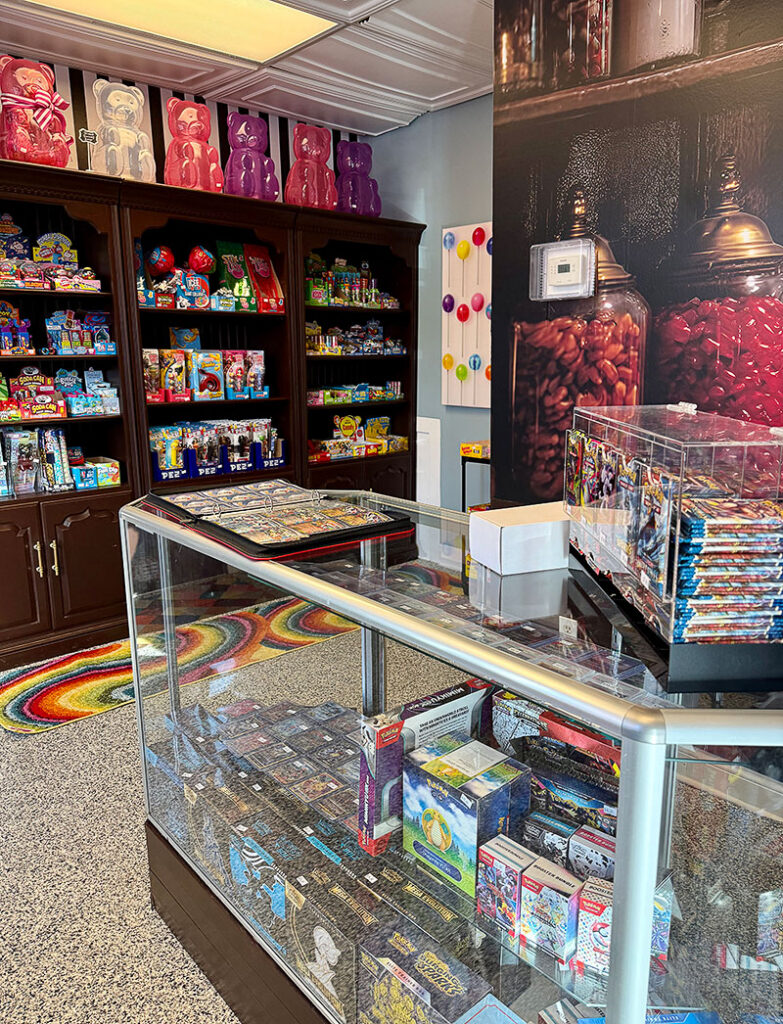 Candy on display at MeMe’s Candy & Cards