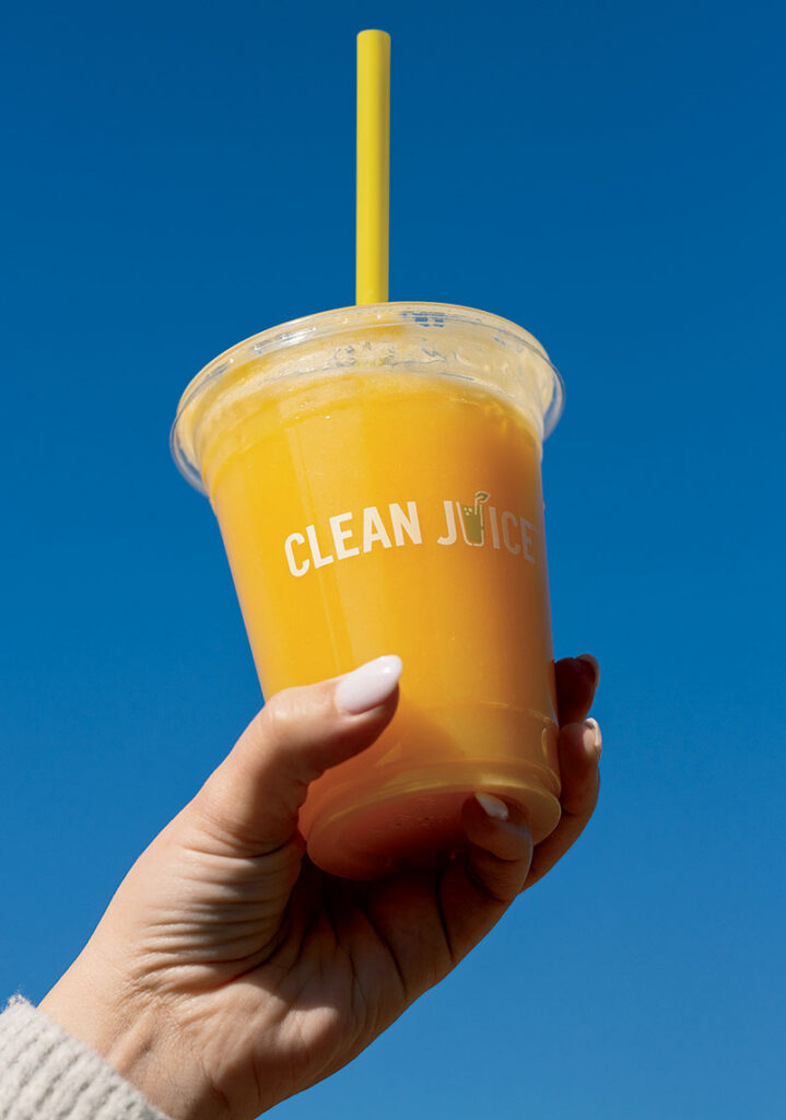 A fresh juice blend dubbed the Wake Up