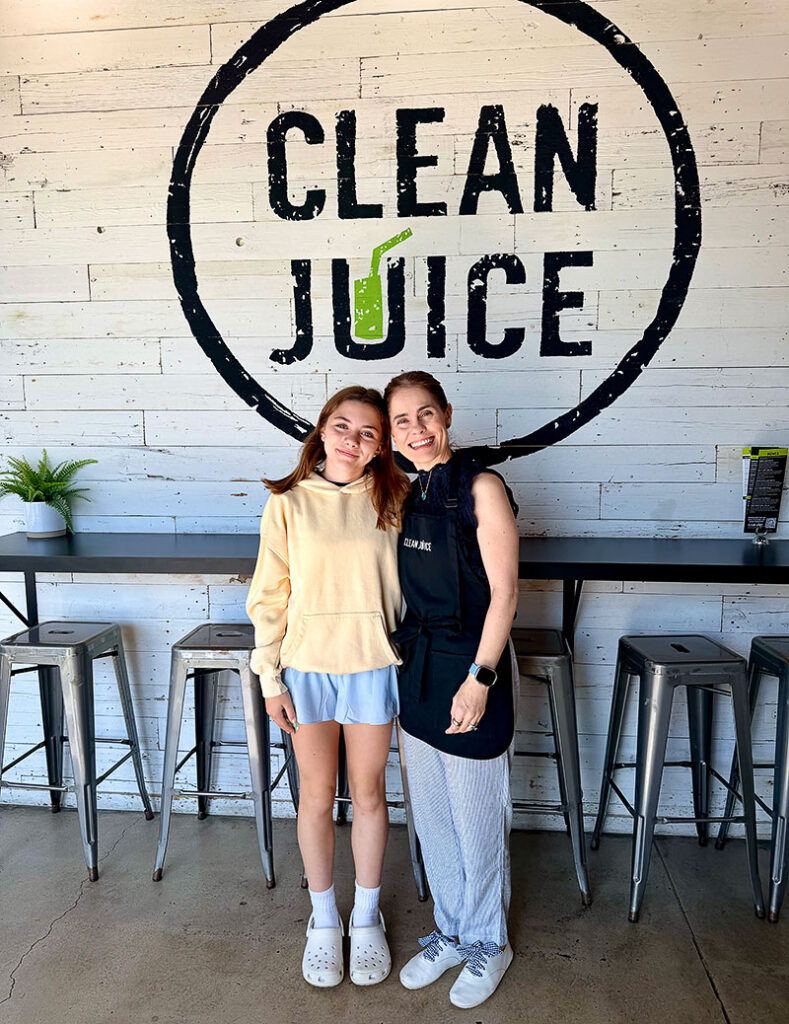 Clean Juice owner Maria Cortes, on right, and daughter Pia