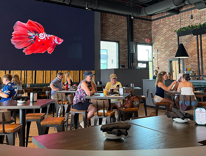 A 22-foot video wall