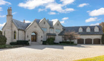 Outside the Naperville estate