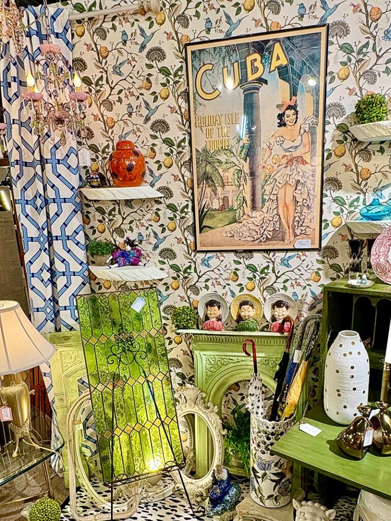 Various items on display at Affordable Antiques & More