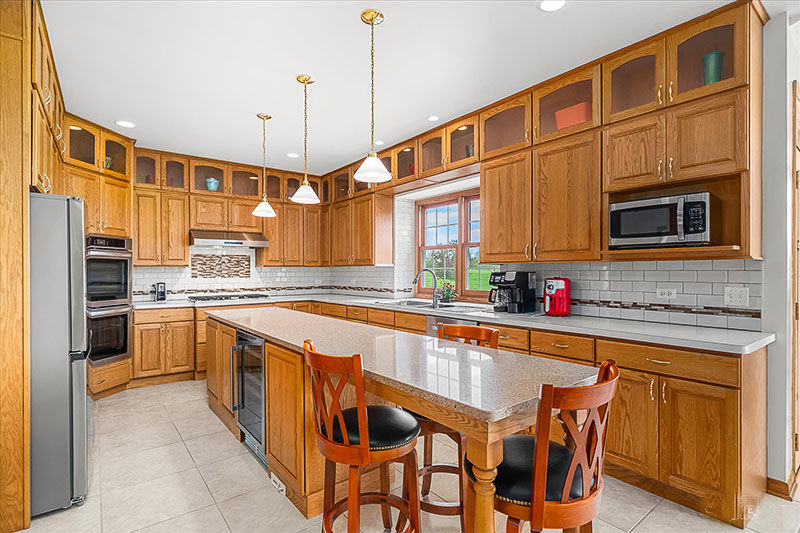 The kitchen in the Oswego home
