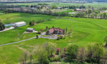 An aerial shot of the Oswego property