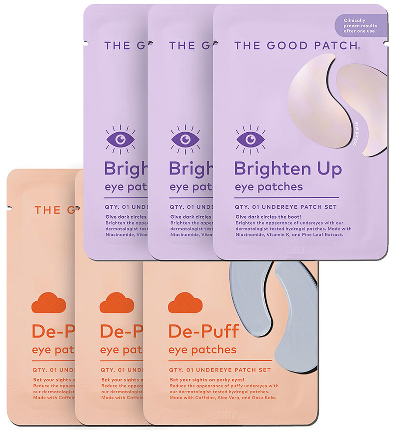 Good Patch under-eye hydrogel patch sets in De-Puff and Brighten Up